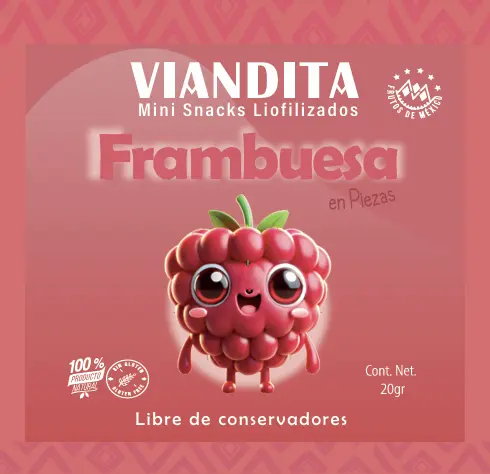 [FB-PZ-VT-10] Frambuesa Piezas 10g VIANDITA 